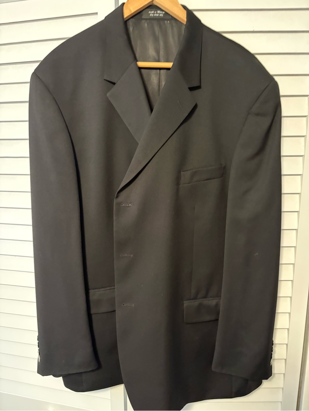 Men's Black Single-Breasted Suit Jacket - Unbranded